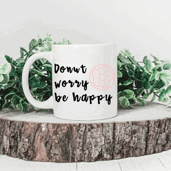 Donut Worry Be Happy Mug - Picture 3 of 3